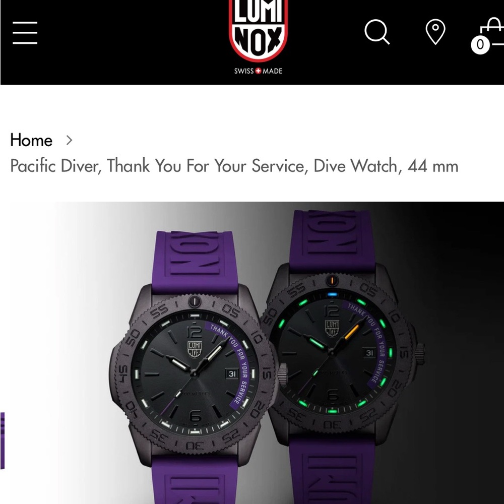 Pacific Diver Purple Dive Watch